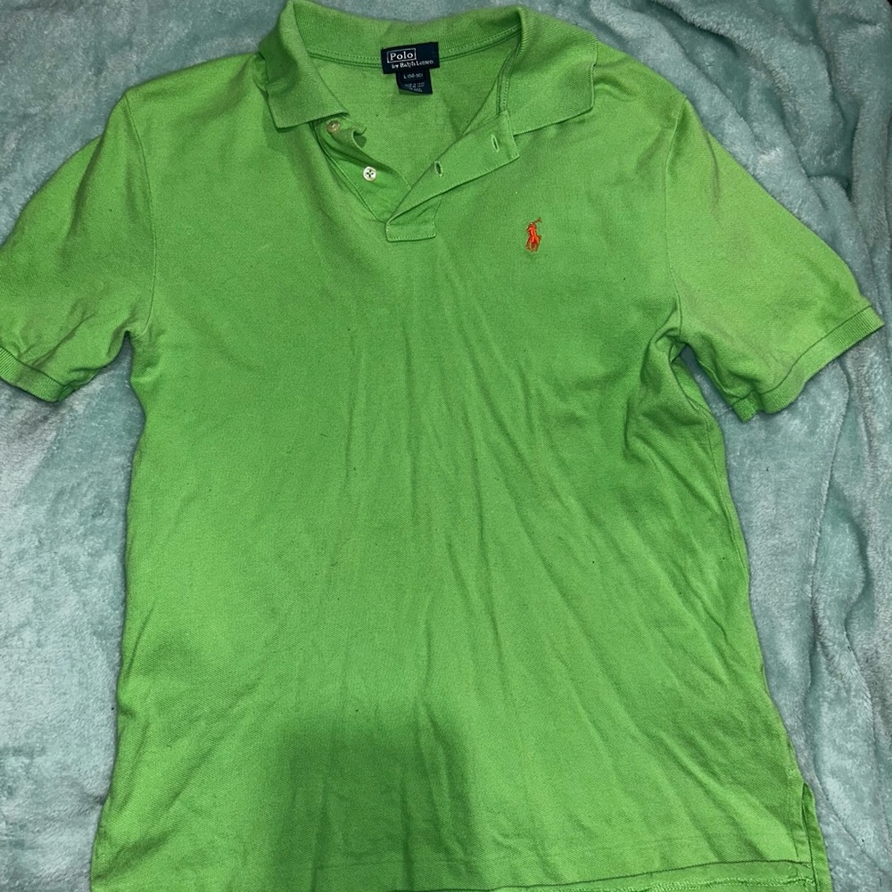 Ralph Lauren Lime Polo with Red Embroidery
